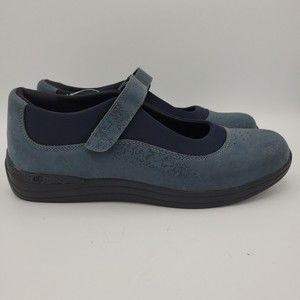 Drew Rose Orthopedic Mary Jane Blue Leather Comfort Shoe Womens Size 11.5 N